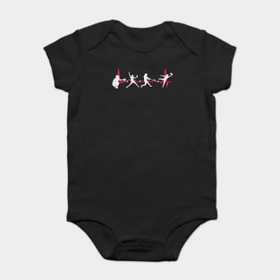 Girls Womens Softball Baseball Heartbeat Baby Bodysuit